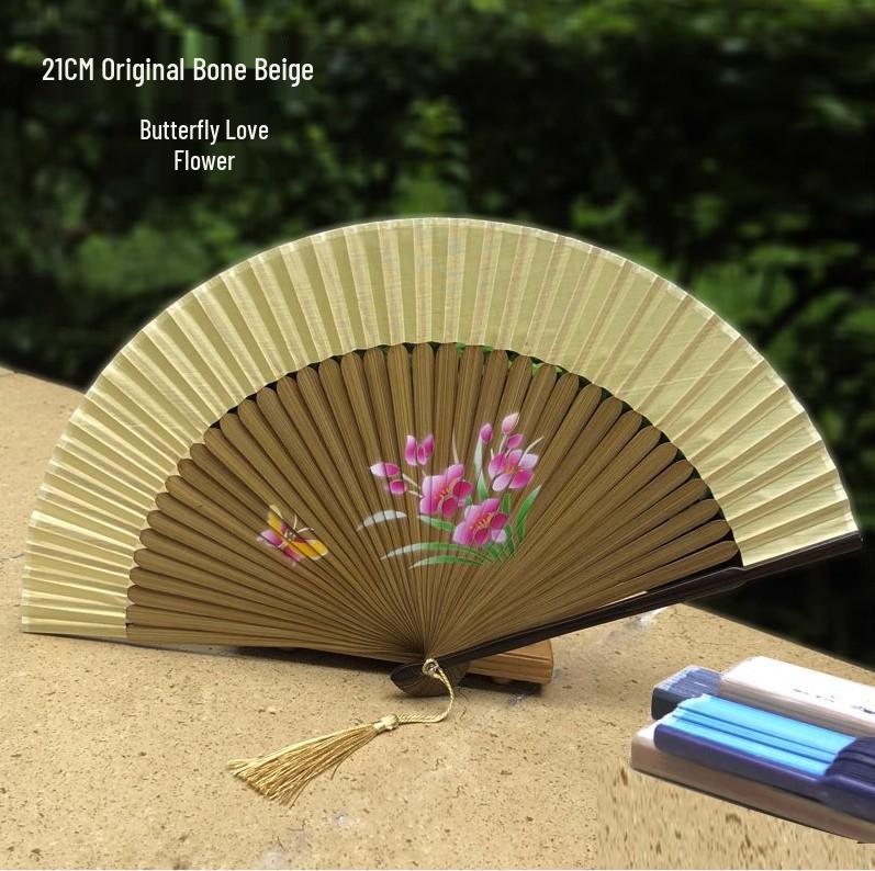 Evantai pliabil din bambus în stil chinezesc pentru Hanfu sau dans