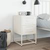 VidaXL Bedside Table White 36x39x60.5 Cm Steel, Cabinet, Side Cabinet, Phone Stand, Bedside Table, Furniture 846468