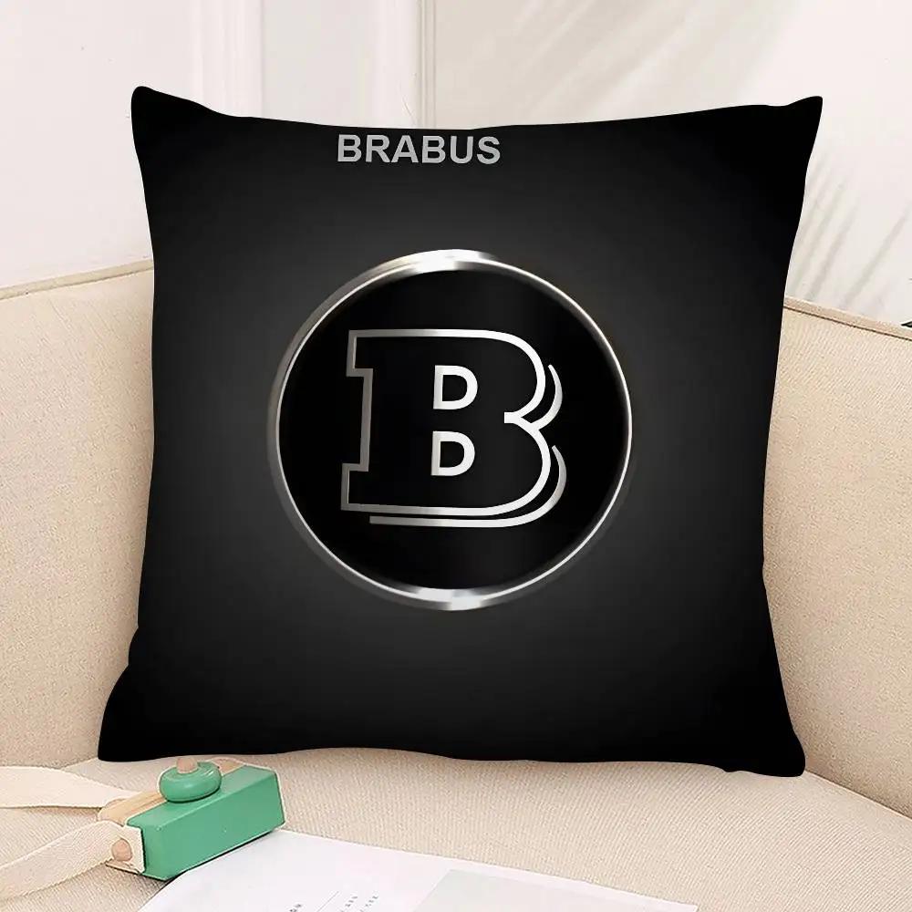 Luxury B-BRA-B-B-BUS Pillow Case Square Double‑Sided Print Cushion Case For Sofa Home Bedchamber Decor Gift