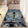 Area Rug, Ghost In the Shell Motoko Cyborg Floating Wires Blue Anime Poster, Living Room Decor, Non-Slip Mat