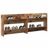 Shoe Cabinet 2 pcs Reclaimed Wood Look 80 x 18 x 60 cm Engineered Wood