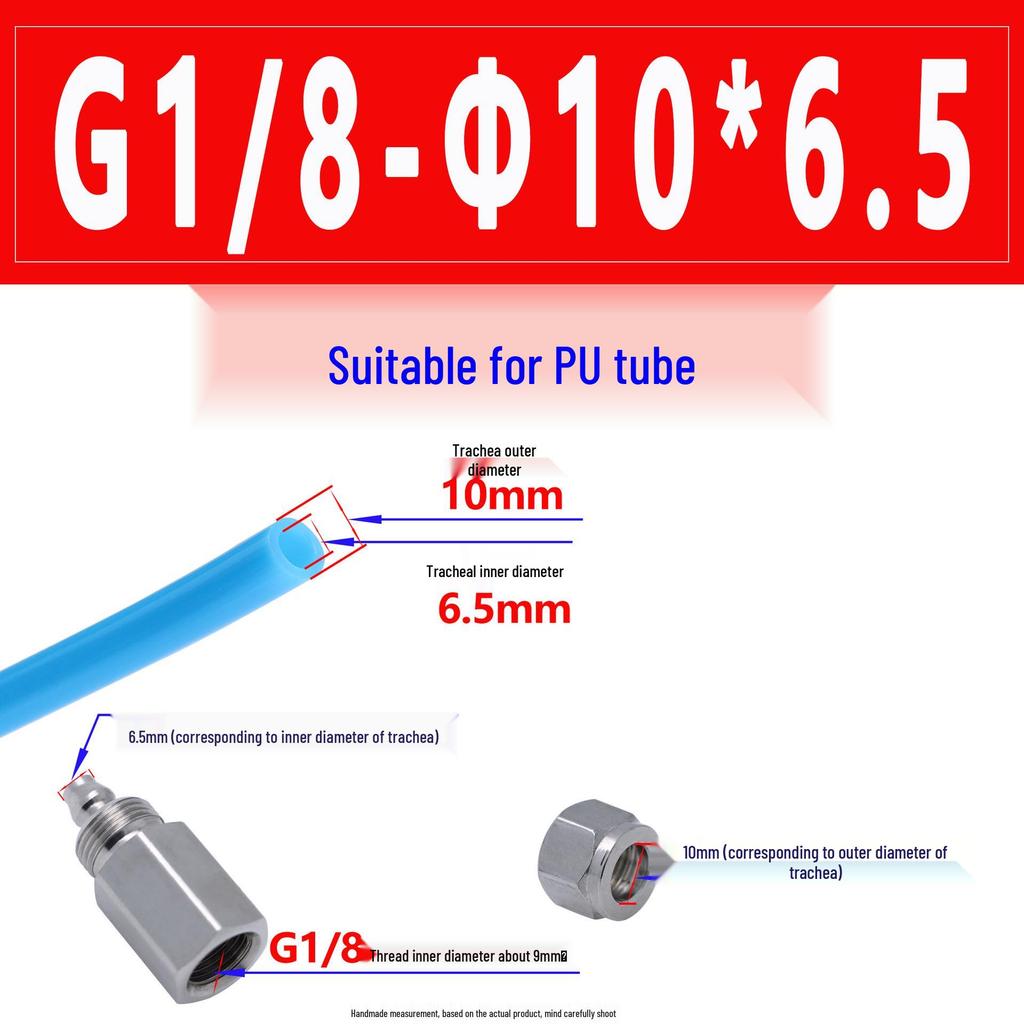 Roestvrij Staal 304 Pneumatische Snelkoppeling voor PU Luchtslangen (Buitendraad)