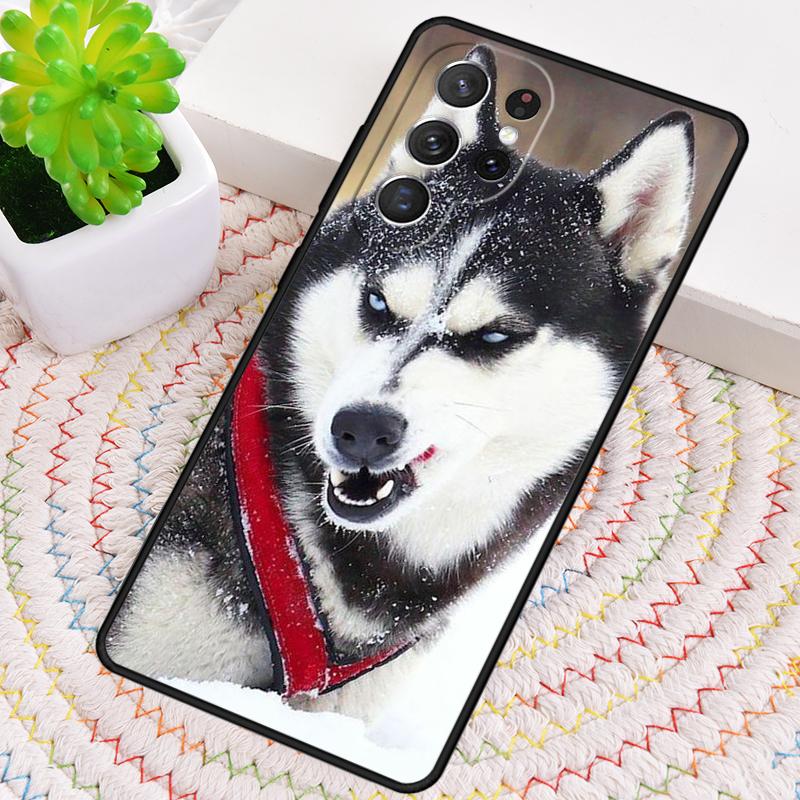 Siberian Husky Sled Dog TPU Phone Case For Samsung Galaxy Note 10 Pro S26 S25 S24 S23 S22 Ultra Plus S21 FE S20 Shockproof Cover