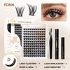 Befer Clusters Lashes Kit Natural Lash Clusters Set Hight Quality False Eyelashes DIY Lash Extension With Bond&Seal Glue Remover