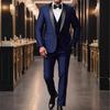 Herren Formelles Anzugset Hochzeit Trauzeugen Business Event Winter Schlanke Passform Dreiteilig