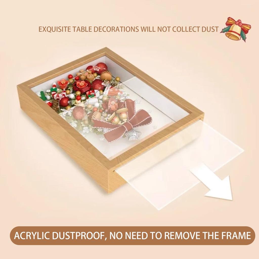 Christmas Tree Photo Frame BuildingBlocks, Small ParticleAssembly Toys, Light 3d Painting Ornaments, Christmas Handmade Diy Gifts