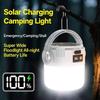 Led Solar Light Bulb Usb Rechargeable Camping Light Portable Outdoor Searchlight Multiduty Hanging Lamp With Flashlight 1Pc