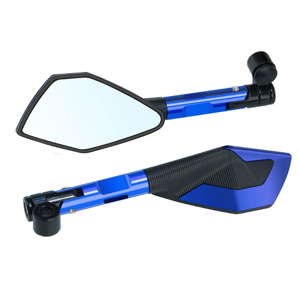 Kolip Motorcycle Rear View Mirrors, Aluminum Alloy Pentagonal Side Mirrors, Handlebar Mount Universal For Motobiker ATV