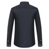Camicie da Uomo a Collo Bandito Manica Lunga Bottoni Collo Mandarino Camicia Versatile Camicia Monocolore con Tasca