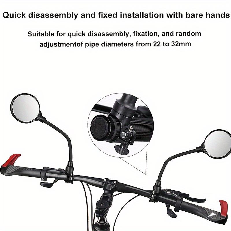 Bike Mirror Bike Handlebar Rearview Mirror Rotatable And Adjustable Wide Angle Rear View Shockproof Convex Mirror Universal