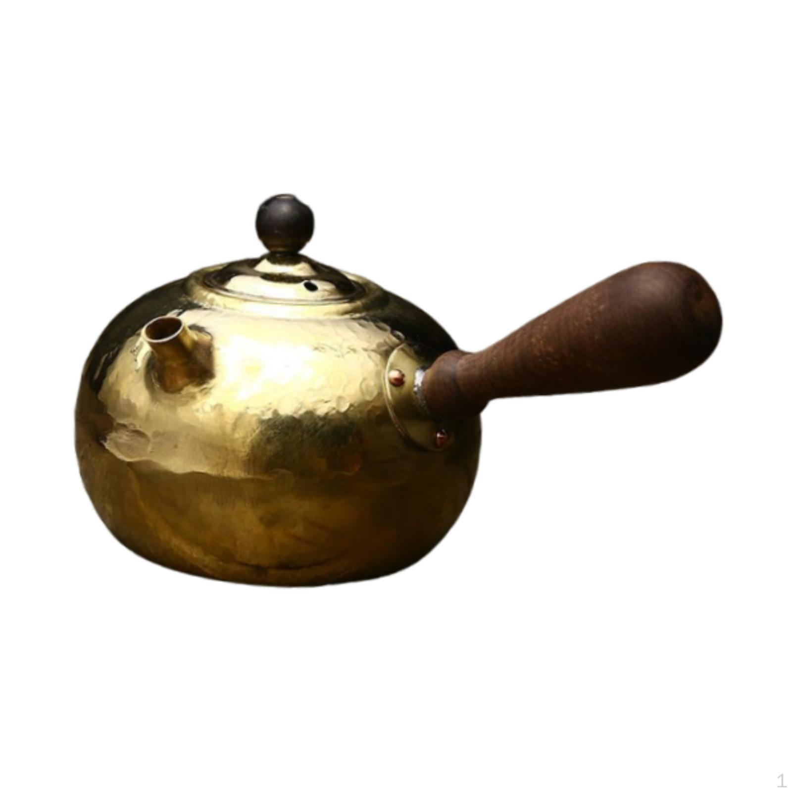 

Элегантный медный чайник с деревянной ручкой 75 л Style A