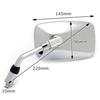 nakira CB400SF ZRX400 Nkr523 Super Easy to Slip Short Mirror Large Square 0.4 inch (10 mm) Positive Screws, Universal