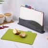 Cutting Boards with Holder 4pcs Sets for Kitchen Anti Bacterium Plastic Chopping Block Plastic Dishwasher Safe Chrismas