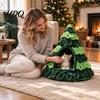Felt Cat Bed Christmas Tree Cave Foldable Semi-Enclosed House Cozy House Warm Holiday Pet Hideaway for Indoor Cats Seasonal Home Decor Small