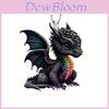 Colorful Magic Black Dragon Acrylic Pendant Cartoon Style Car Interior Decoration