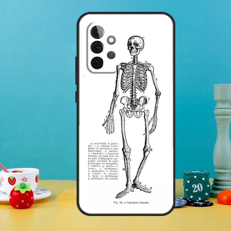 Skeleton Art Case For Samsung Galaxy A25 A54 A34 A14 A52 A32 A12 A13 A33 A53 A15 A16 A36 A56 A26 A05 A35 A55