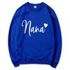Women's Round Neck Heart Print Casual Hoodie