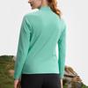 Fila Stand Collar Half Zip Knit Long Sleeve T-Shirt Women Tops Gray-Green A11W517203FGN