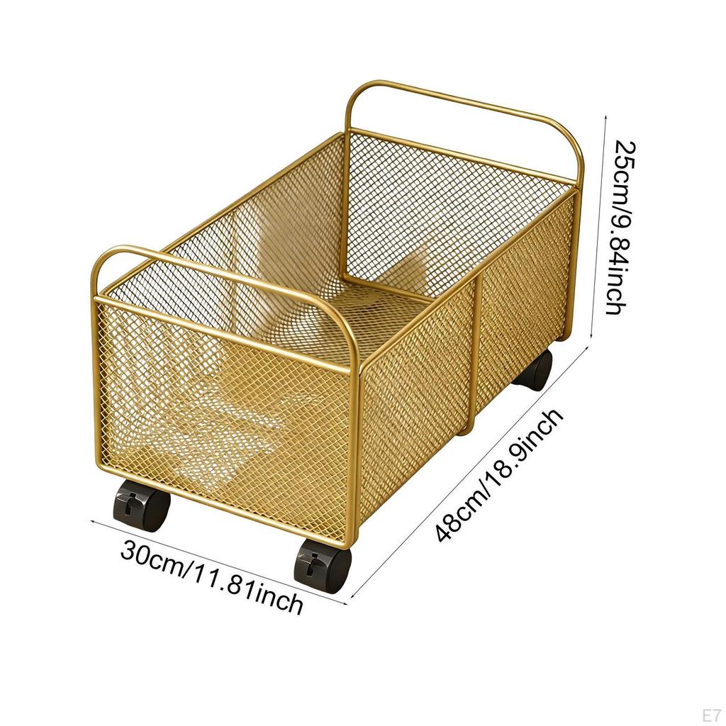 Rolling Book File Cart Organizer Easy To Use Portable Durability Utility Storage Under