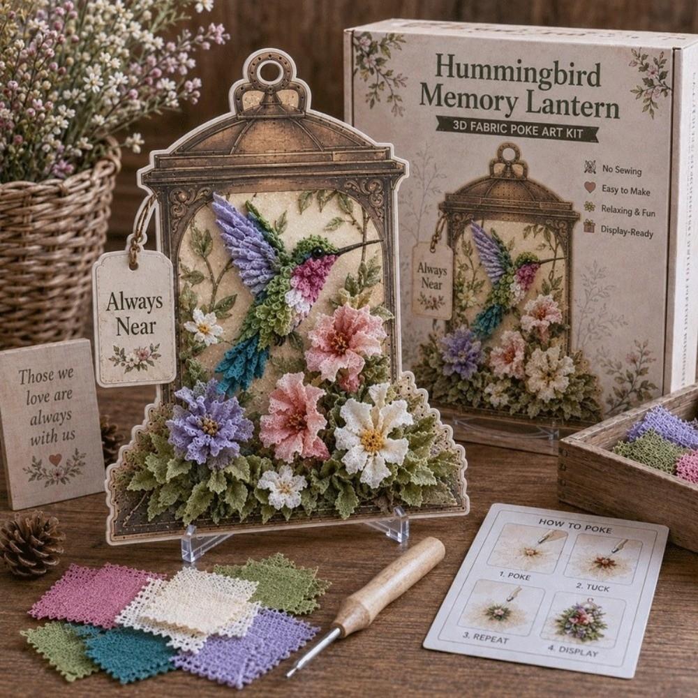 Easy Make Needle Craft Kit No Sewing 3D Textured Plaque Bird Ornament DIY Handcrafted Gifting