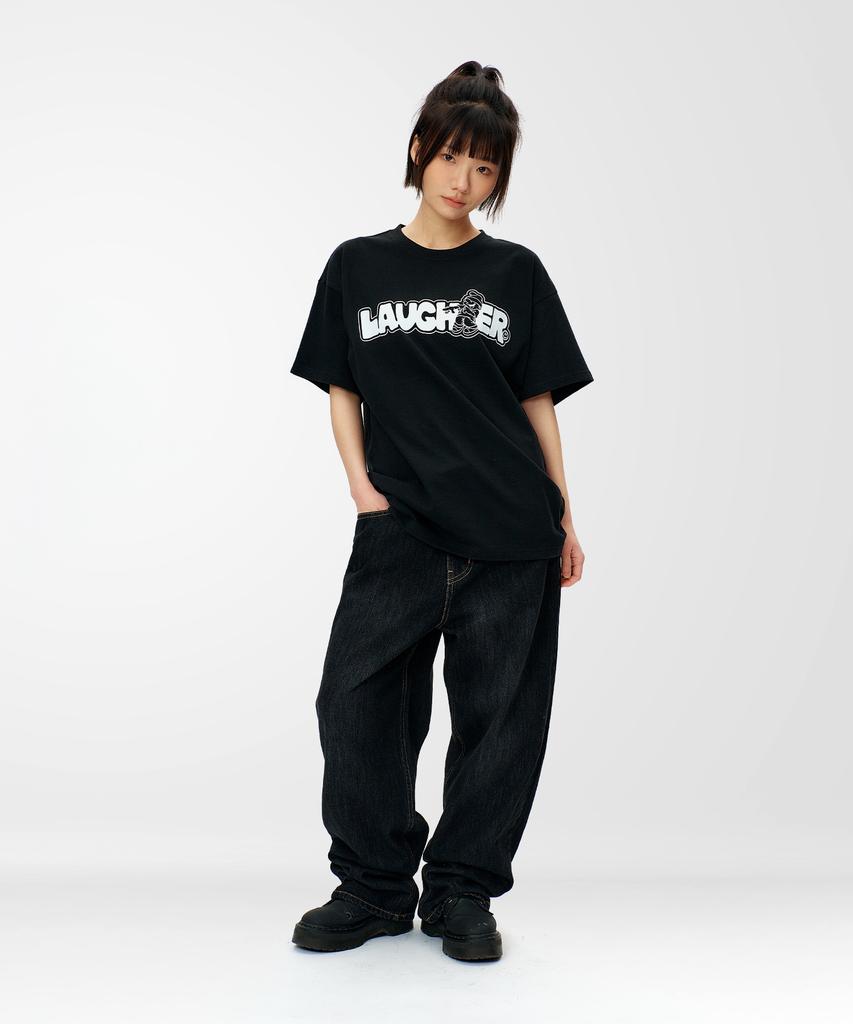 LAUGHER Signature Logo T-Shirt - Black