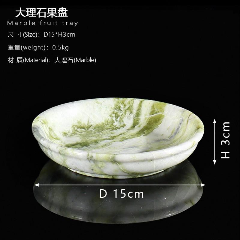 Marble Round Serving Tray Living Room Decor Luxury Minimalist Fruit Dish Jewelry Display Stand