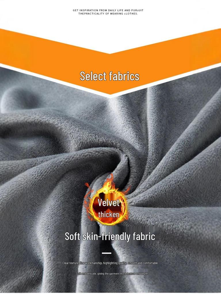 Men's Heavyweight Half-High Collar Velvet Sweater - Thick, Warm, Knitted Base Layer for Winter