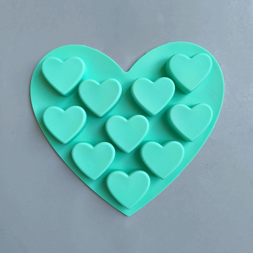 10 Grids Small Love Chocolate Silicone Mold Candy Pudding Dessert Mold Cake Decoration Kitchen Baking Mold For Jelly Pudding