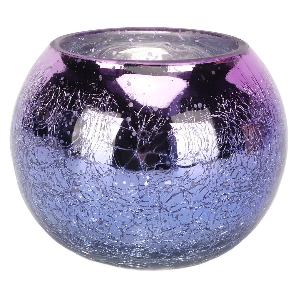 Tea Light Holder Warm Romantic Glass Attractive Decorative Handcrafted Textures Table Centerpiece Decor