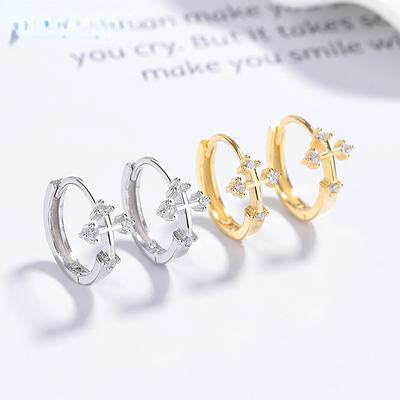 925 Sterling Silver Crystal Earring for Women Making Jewelry Gift Wedding Party Engagement