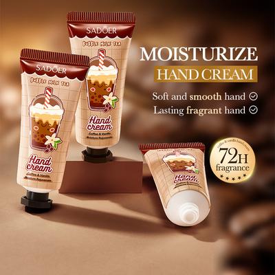 Crema de manos de café y vainilla, crema de manos antiagrietamiento para otoño e invierno, rejuvenecimiento de la piel.