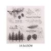Tree Pinecone Silicone Clear Seal Stamp DIY Scrapbooking Embossing Photo Album Top Sale