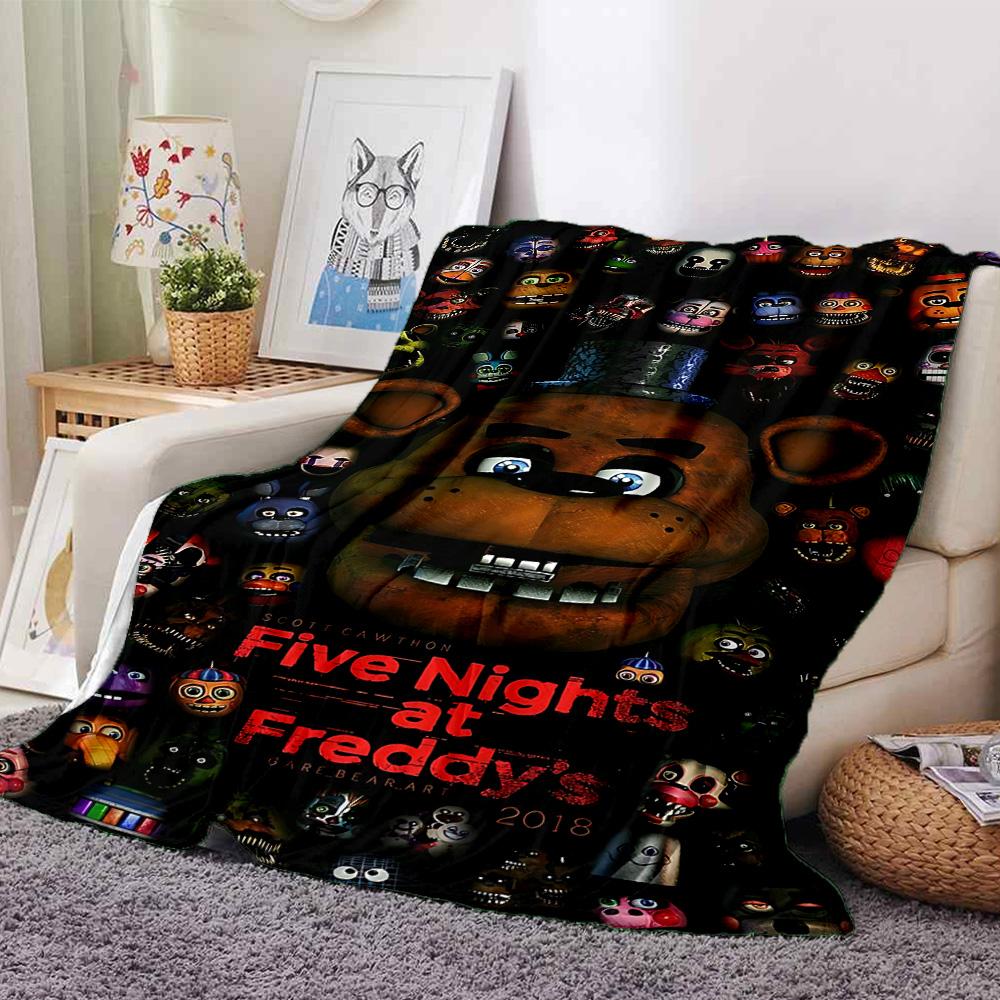 1pc Five Nights Freddys flannel Blanket for Super Soft Cute Comfort Blanket for Travel Bedding Couch Sofa Blanket Y73018