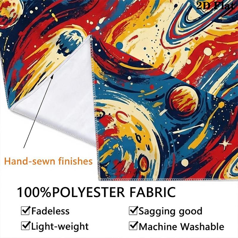Space Wall Tapestry Aesthetic Wall Hanging Printed Fabric Blanket Decorative Tapestries for Bedroom Living Room Home Decor