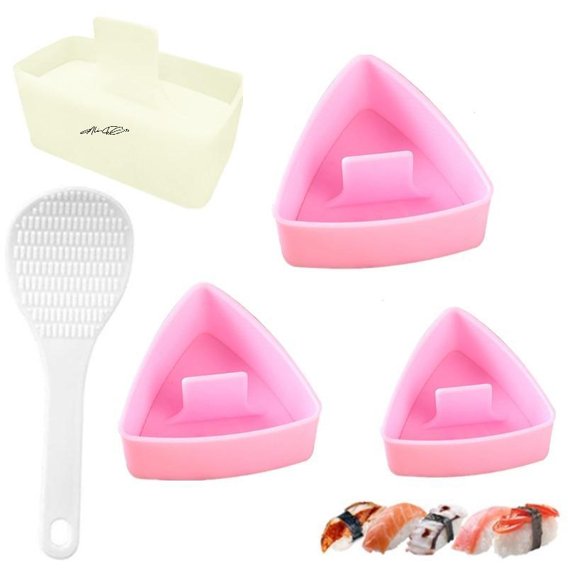 4-5Pcs Onigiri Mold Kit Home Kitchen Sushi Press DIY Bento Accessories for Rice Balls Food Utensils