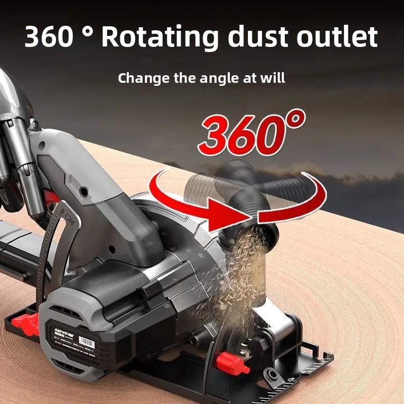 NANWEI Brushless 6-inch Electric Circular Saw with Lithium Battery, Hand-Push Disc, Portable Woodworking and Stone Cutting Machine, High Power