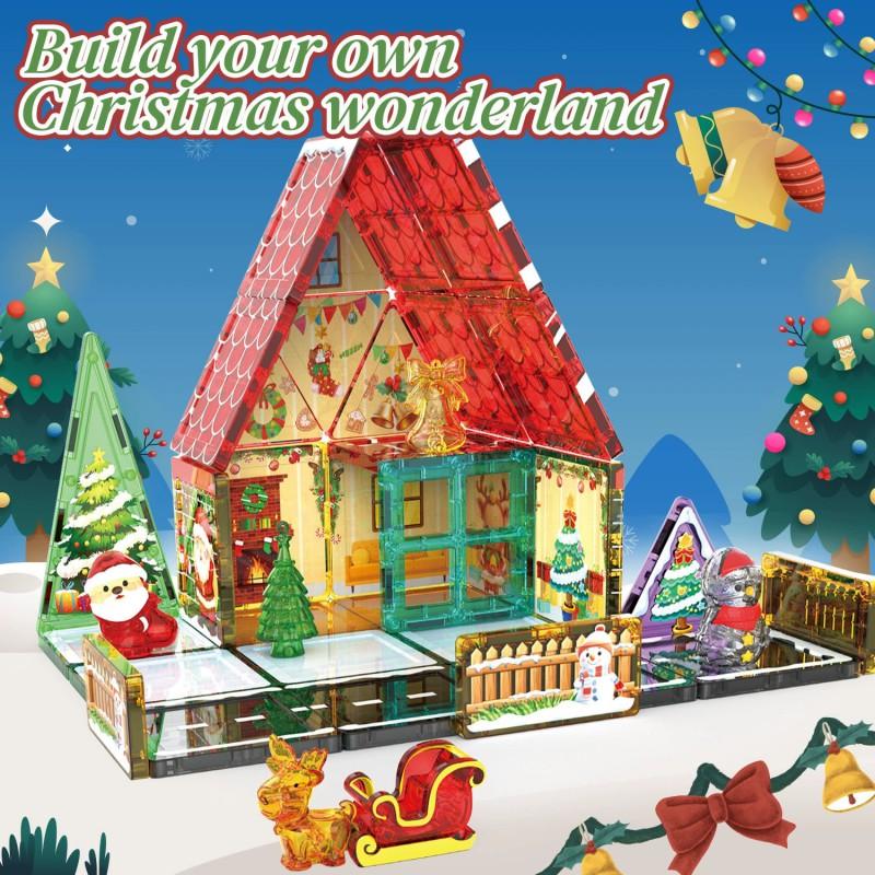 7.5cm Magnetic Building Tiles Christmas Gift Kids DIY 3D Puzzle Educational Toy Ages 4-6