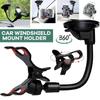 Car Mobile Phone Holder Universal 360 Degree Rotation Dual Clip Car Windshield Mount Cell Phone Stand for Desktop