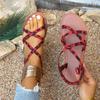 New Summer Sexy Sandals Women Outdoor Beach Trend Designer Shoes Flower Round Solid Color Lightweight Leopard Sandals Women