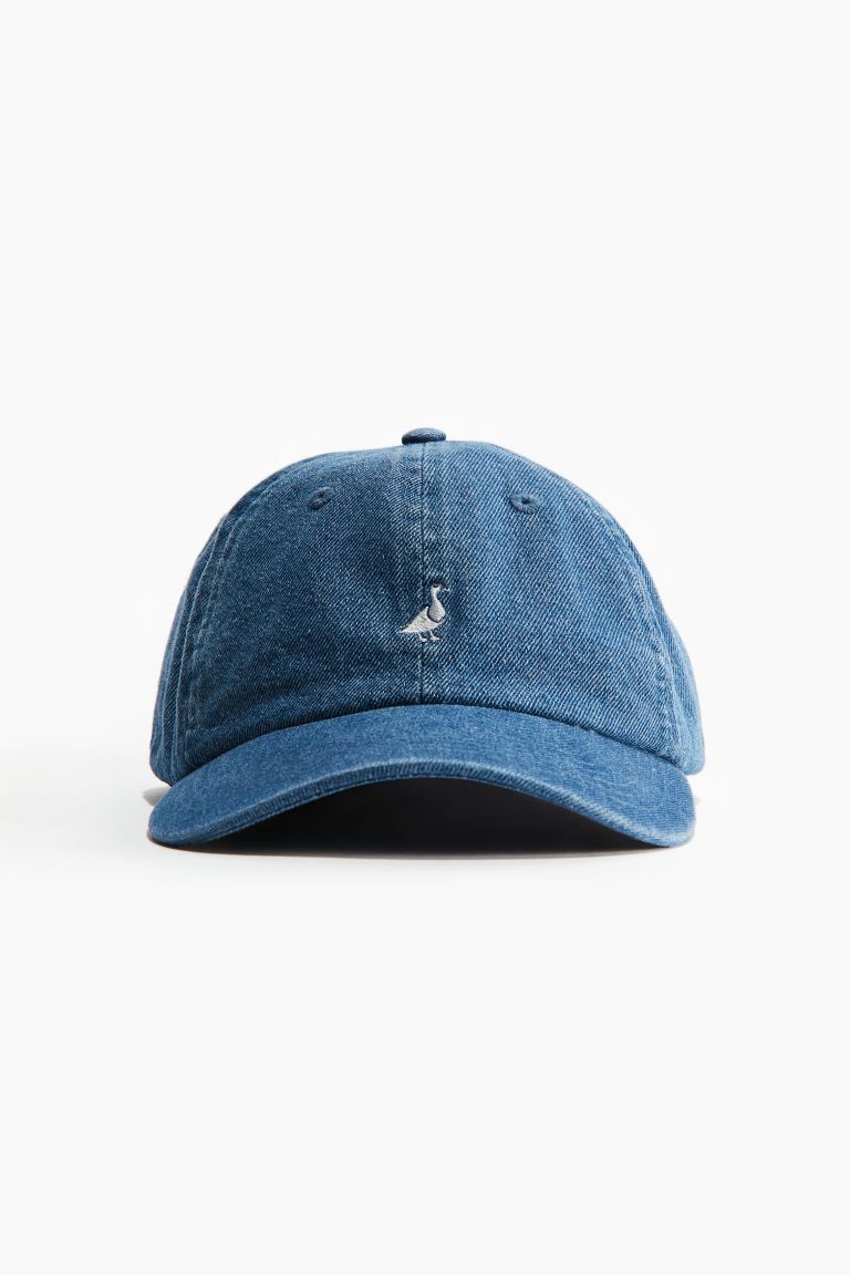 

Хлопковая кепка HM с вышивкой из денима Blue Duck