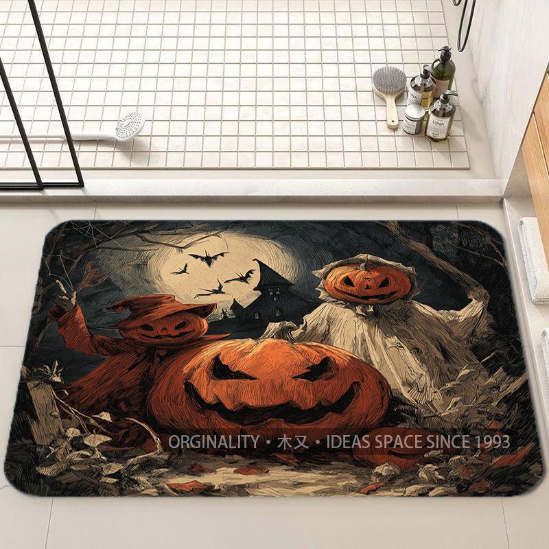 Halloween Pattern Floor Mat Living Room Decoration Home Sofa Non-Slip Carpet Study Bedroom Tatami Children'S Soft Floor Mat