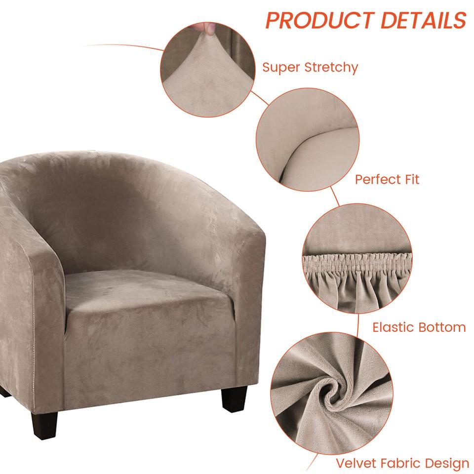 Club Chair Cover Stretch Armchair Slipcover Bar Living Room Tub Protector Cover