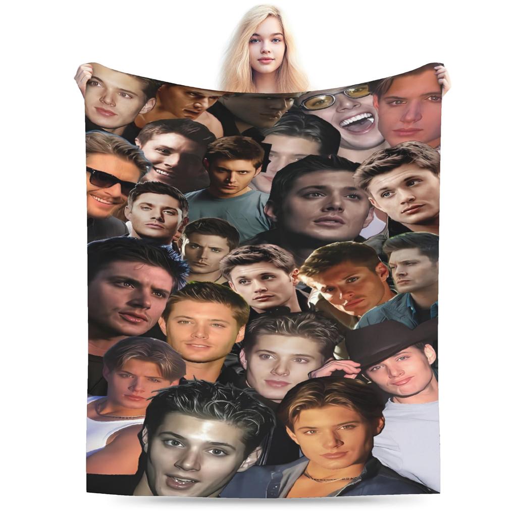 Jensen Ackles Blanket  Super Warm Fashion Plush Throw Blanket For Boy Girl Outdoor Flannel Bedspread Bed Cover