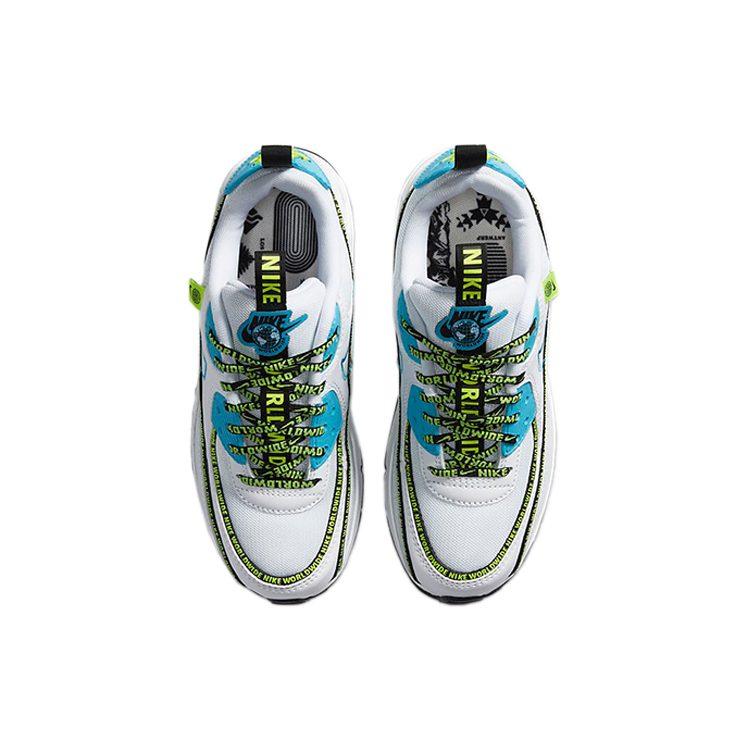 Nike Air Max 90 SE Worldwide Pack Blue Fury Volt GS CV7665-100