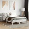 VidaXL Bed Frames and Headboards, Double Bed with Slatted Base, Adult Bed, Bedroom Furniture, Modern, White 140x190 842603