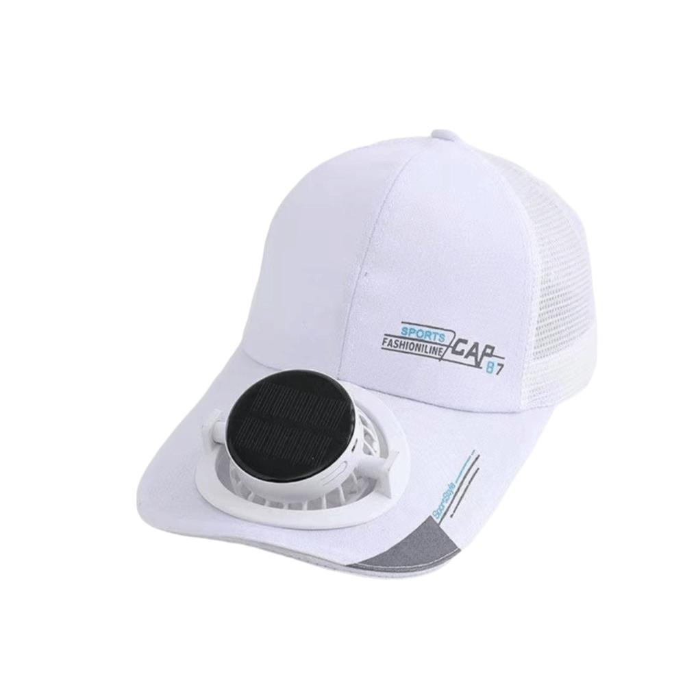 Quick Dry Solar Cooling Fan Hat Built-in Fan Outdoor Sun Hat New Sun Protection Hat Unisex белый