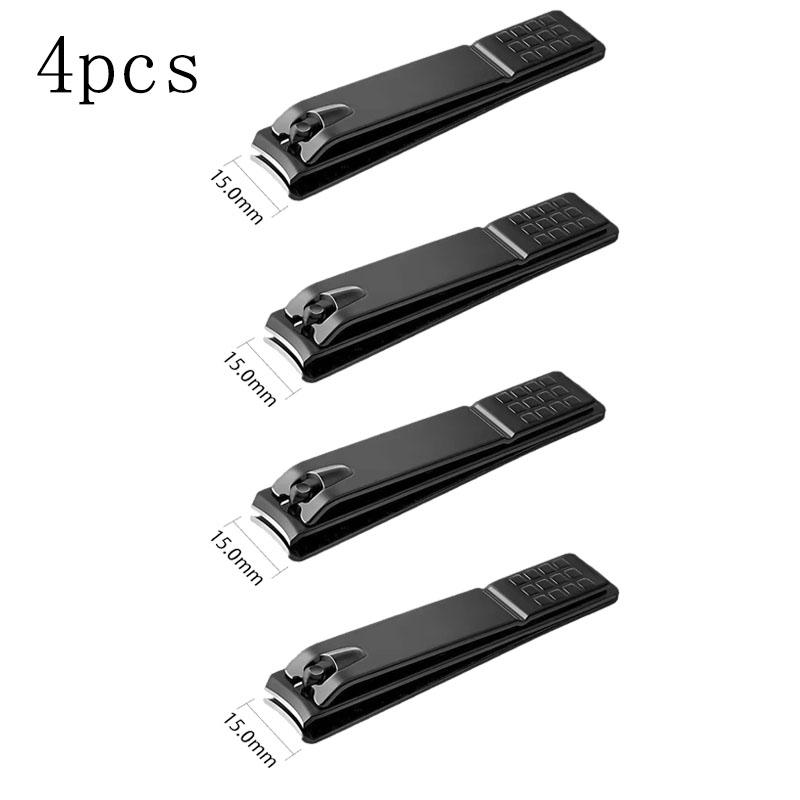 1/3/5Pcs Black Nail Clippers Stainless Steel Nail Cutter Thick Scissor Plier Toenail Fingernail Professional Manicure Trimmer