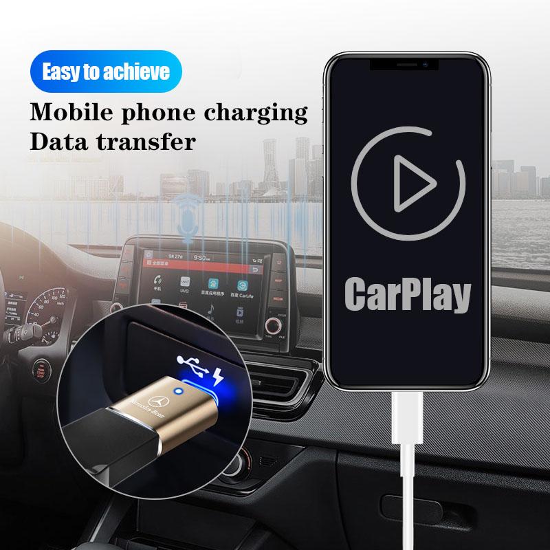 GLC GLB Car Emblem Charger Adapter C-type To USB Interface Charging Head For Mercedes Benz AMG GLC GLE GLK W203 W206 W220 W205