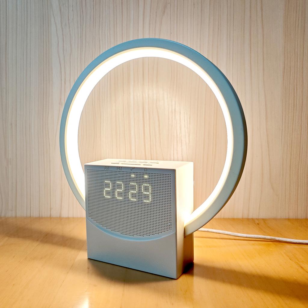 Sunrise Simulation Alarm Clock with Bluetooth Speaker White Noise Machine LED Desk Night Light Home Office Decor for Bedroom