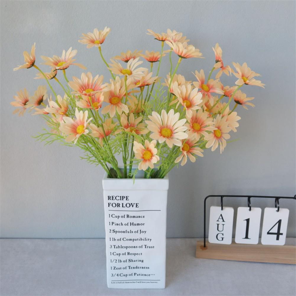 Outdoor Safe Silk Daisy Stems Faux Daisy Bouquet Artificial Daisy Bubbles